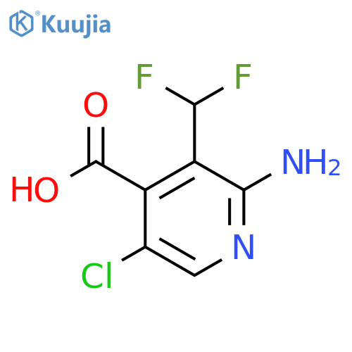 2-Amino-5-chloro-3-(difluoromethyl)pyridine-4-carboxylic acid structure