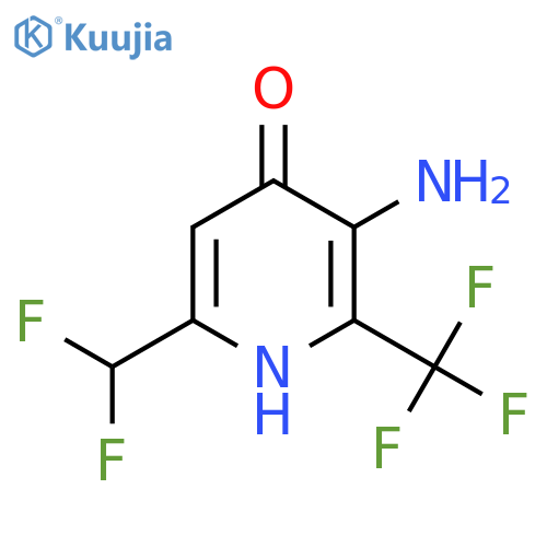 3-Amino-6-(difluoromethyl)-4-hydroxy-2-(trifluoromethyl)pyridine structure