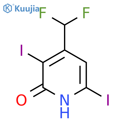 4-(Difluoromethyl)-3,6-diiodo-2-hydroxypyridine structure