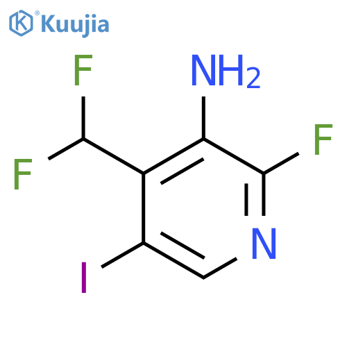 3-Amino-4-(difluoromethyl)-2-fluoro-5-iodopyridine structure