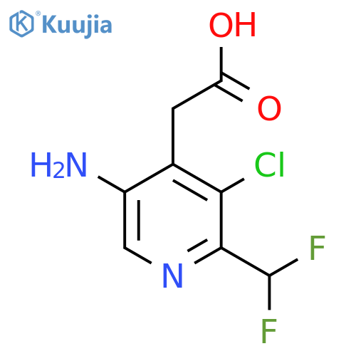 5-Amino-3-chloro-2-(difluoromethyl)pyridine-4-acetic acid structure