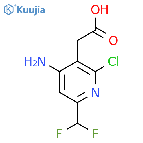 4-Amino-2-chloro-6-(difluoromethyl)pyridine-3-acetic acid structure
