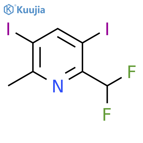 2-(Difluoromethyl)-3,5-diiodo-6-methylpyridine structure