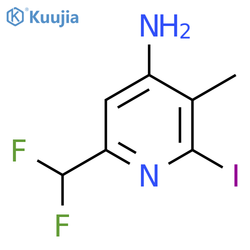 4-Amino-6-(difluoromethyl)-2-iodo-3-methylpyridine structure
