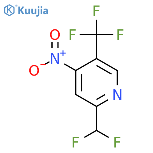 2-(Difluoromethyl)-4-nitro-5-(trifluoromethyl)pyridine structure