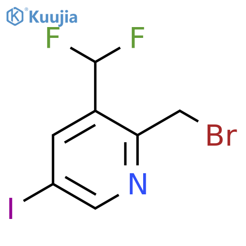 2-(Bromomethyl)-3-(difluoromethyl)-5-iodopyridine structure