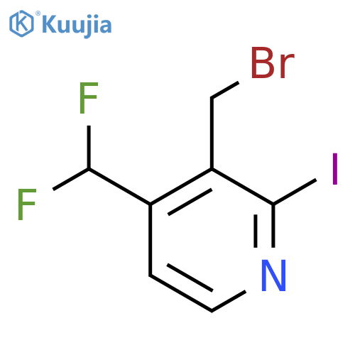 3-(Bromomethyl)-4-(difluoromethyl)-2-iodopyridine structure