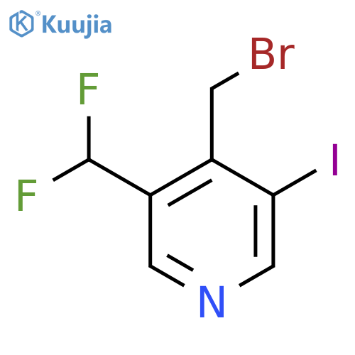 4-(Bromomethyl)-3-(difluoromethyl)-5-iodopyridine structure