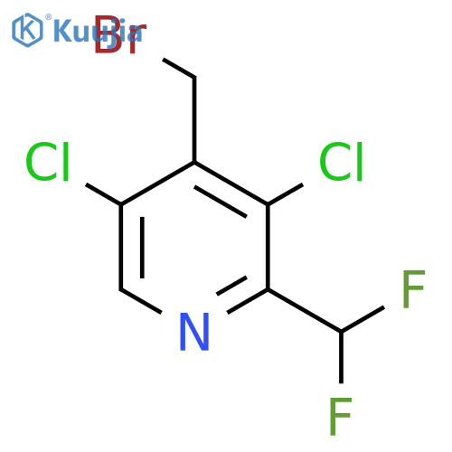 4-(Bromomethyl)-3,5-dichloro-2-(difluoromethyl)pyridine structure