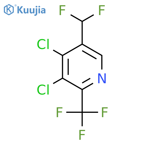 3,4-Dichloro-5-(difluoromethyl)-2-(trifluoromethyl)pyridine structure