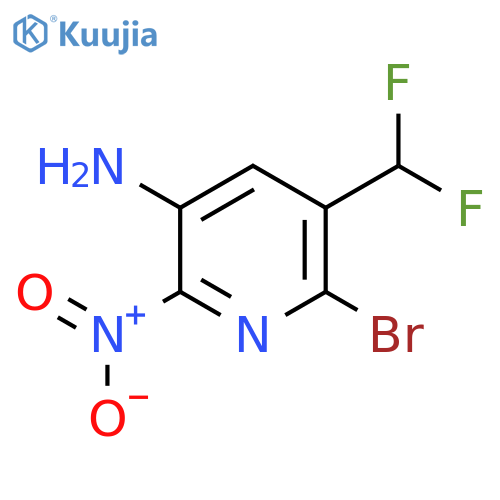 5-Amino-2-bromo-3-(difluoromethyl)-6-nitropyridine structure