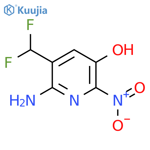 2-Amino-3-(difluoromethyl)-5-hydroxy-6-nitropyridine structure