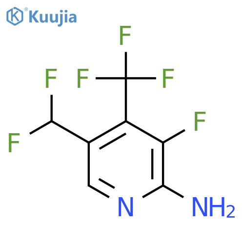 2-Amino-5-(difluoromethyl)-3-fluoro-4-(trifluoromethyl)pyridine structure