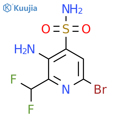 3-Amino-6-bromo-2-(difluoromethyl)pyridine-4-sulfonamide structure