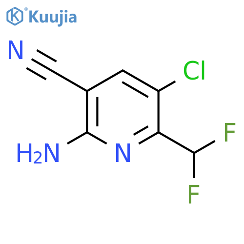 2-Amino-5-chloro-3-cyano-6-(difluoromethyl)pyridine structure
