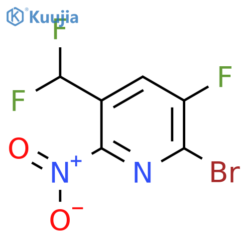 2-Bromo-5-(difluoromethyl)-3-fluoro-6-nitropyridine structure