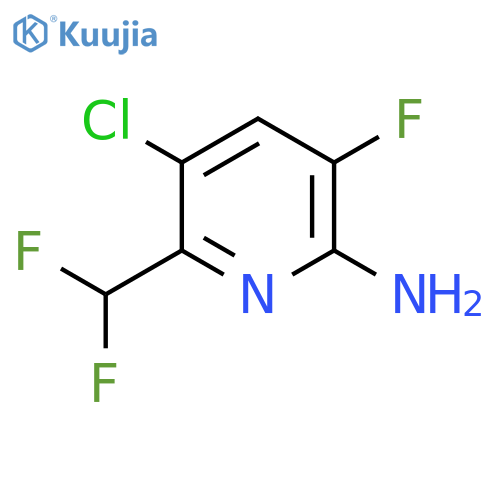 2-Amino-5-chloro-6-(difluoromethyl)-3-fluoropyridine structure
