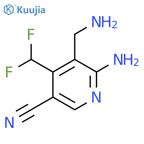2-Amino-3-(aminomethyl)-5-cyano-4-(difluoromethyl)pyridine structure