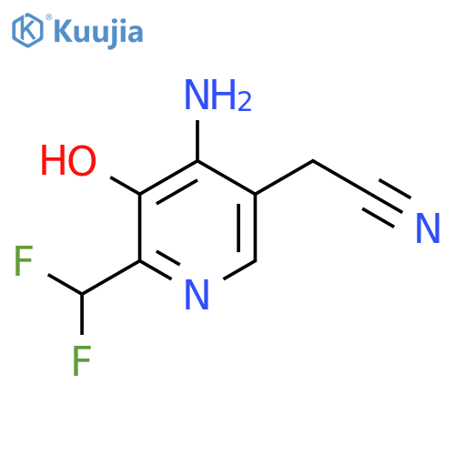 4-Amino-2-(difluoromethyl)-3-hydroxypyridine-5-acetonitrile structure