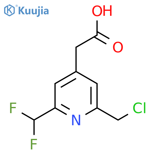 2-(Chloromethyl)-6-(difluoromethyl)pyridine-4-acetic acid structure