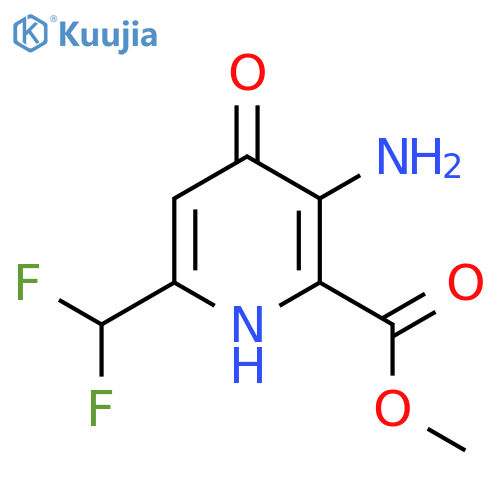 Methyl 3-amino-6-(difluoromethyl)-4-hydroxypyridine-2-carboxylate structure