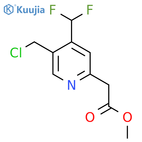 Methyl 5-(chloromethyl)-4-(difluoromethyl)pyridine-2-acetate structure