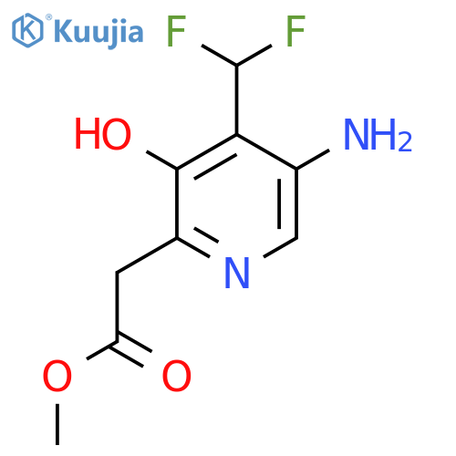 Methyl 5-amino-4-(difluoromethyl)-3-hydroxypyridine-2-acetate structure