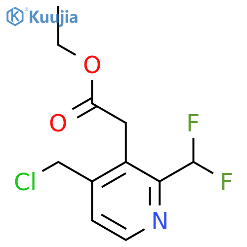 Ethyl 4-(chloromethyl)-2-(difluoromethyl)pyridine-3-acetate structure