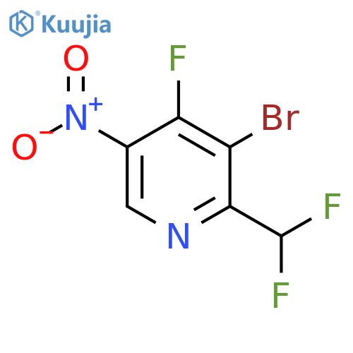3-Bromo-2-(difluoromethyl)-4-fluoro-5-nitropyridine structure