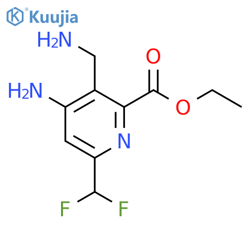 Ethyl 4-amino-3-(aminomethyl)-6-(difluoromethyl)pyridine-2-carboxylate structure