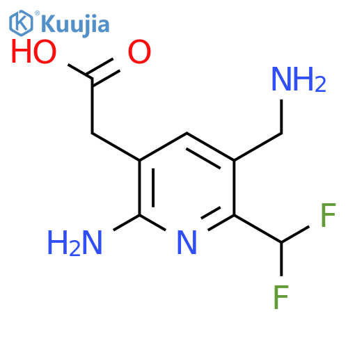 2-Amino-5-(aminomethyl)-6-(difluoromethyl)pyridine-3-acetic acid structure