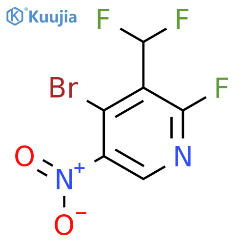 4-Bromo-3-(difluoromethyl)-2-fluoro-5-nitropyridine structure