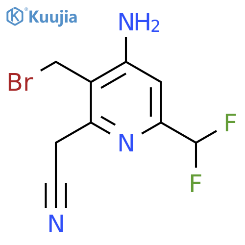 4-Amino-3-(bromomethyl)-6-(difluoromethyl)pyridine-2-acetonitrile structure