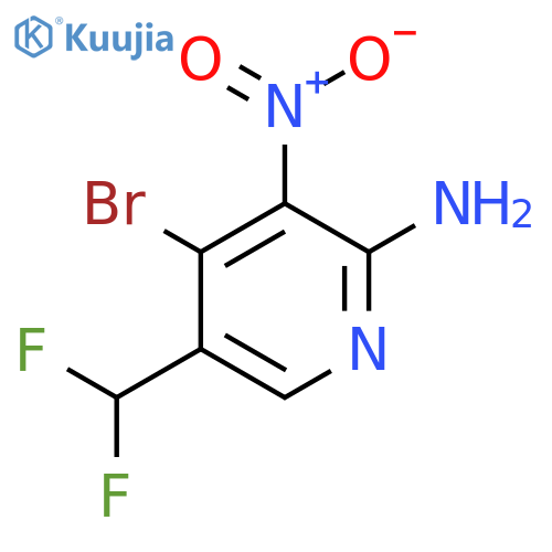 2-Amino-4-bromo-5-(difluoromethyl)-3-nitropyridine structure