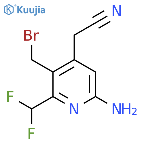 6-Amino-3-(bromomethyl)-2-(difluoromethyl)pyridine-4-acetonitrile structure