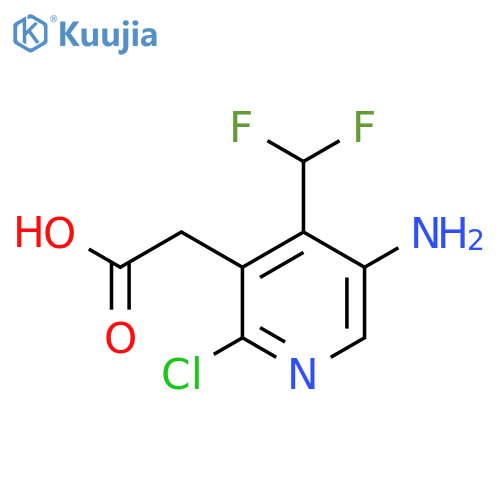 5-Amino-2-chloro-4-(difluoromethyl)pyridine-3-acetic acid structure