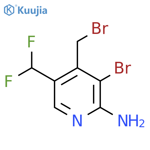 2-Amino-3-bromo-4-(bromomethyl)-5-(difluoromethyl)pyridine structure