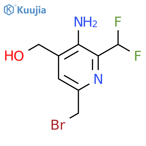 3-Amino-6-(bromomethyl)-2-(difluoromethyl)pyridine-4-methanol structure