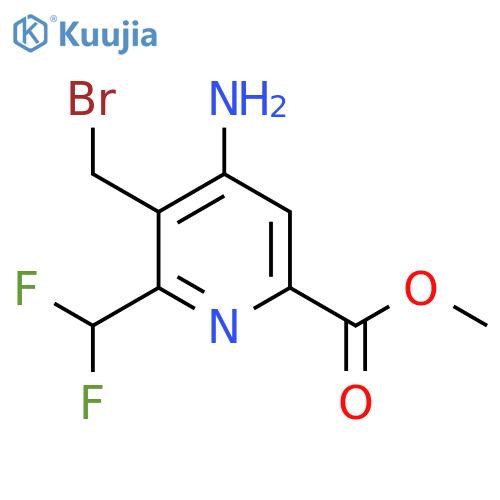 Methyl 4-amino-3-(bromomethyl)-2-(difluoromethyl)pyridine-6-carboxylate structure