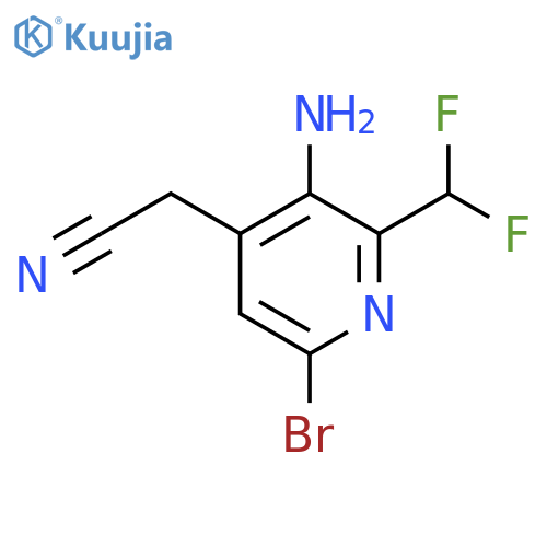 3-Amino-6-bromo-2-(difluoromethyl)pyridine-4-acetonitrile structure