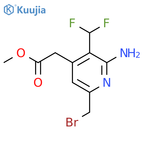 Methyl 2-amino-6-(bromomethyl)-3-(difluoromethyl)pyridine-4-acetate structure