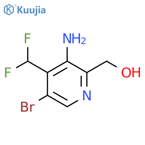 3-Amino-5-bromo-4-(difluoromethyl)pyridine-2-methanol structure