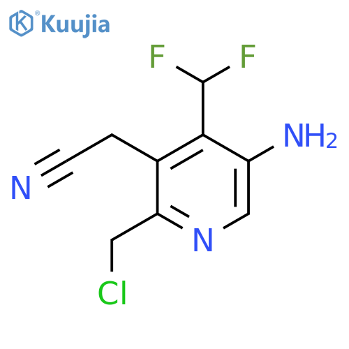 5-Amino-2-(chloromethyl)-4-(difluoromethyl)pyridine-3-acetonitrile structure