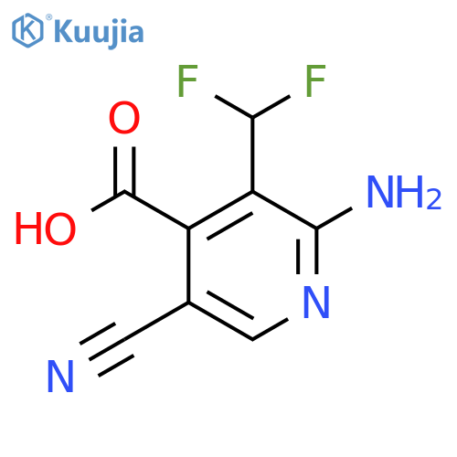 2-Amino-5-cyano-3-(difluoromethyl)pyridine-4-carboxylic acid structure