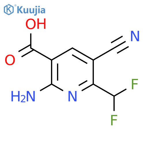 2-Amino-5-cyano-6-(difluoromethyl)pyridine-3-carboxylic acid structure