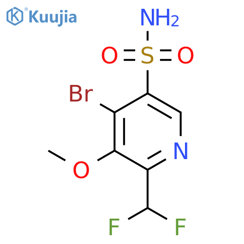 4-Bromo-2-(difluoromethyl)-3-methoxypyridine-5-sulfonamide structure