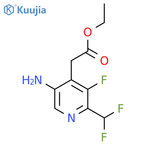 Ethyl 5-amino-2-(difluoromethyl)-3-fluoropyridine-4-acetate structure