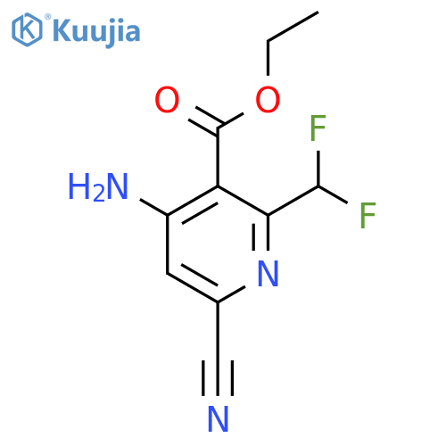 Ethyl 4-amino-6-cyano-2-(difluoromethyl)pyridine-3-carboxylate structure