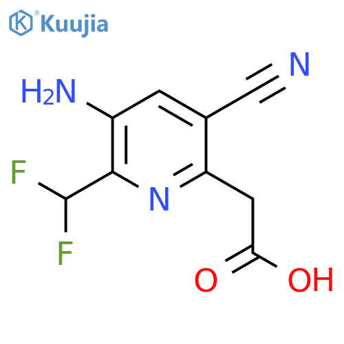 3-Amino-5-cyano-2-(difluoromethyl)pyridine-6-acetic acid structure