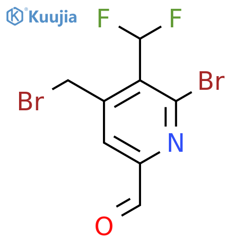 2-Bromo-4-(bromomethyl)-3-(difluoromethyl)pyridine-6-carboxaldehyde structure